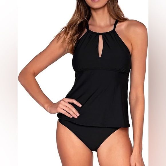 NWT Sunsets Women’s Mia Tankini in Black in size M - Picture 1 of 8